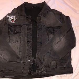 girls black jean jacket
